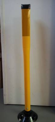 42" Delineator Yellow Post W/plastic Black Base